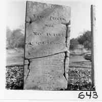 Nancy Friend 1775-1862 Historic Burying Grounds Inventory Form