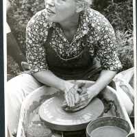 Potter at the Wenham Museum Craft Fair