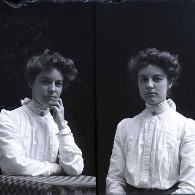 Negative, glass plate
