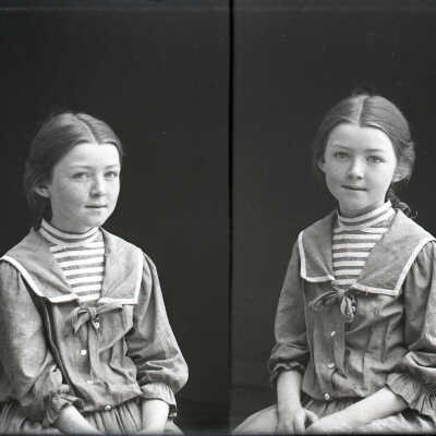 Negative, glass plate