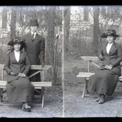 Negative, glass plate