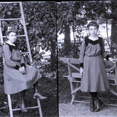 Negative, glass plate