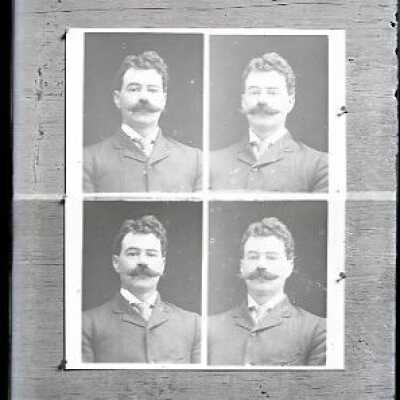 Negative, glass plate
