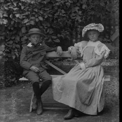 Negative, glass plate