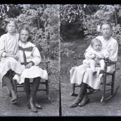 Negative, glass plate
