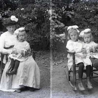 Negative, glass plate