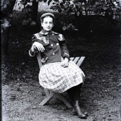 Negative, glass plate