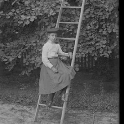 Negative, glass plate