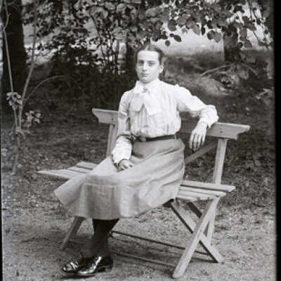 Negative, glass plate