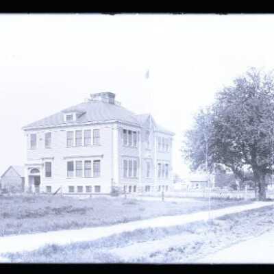 Negative, glass plate