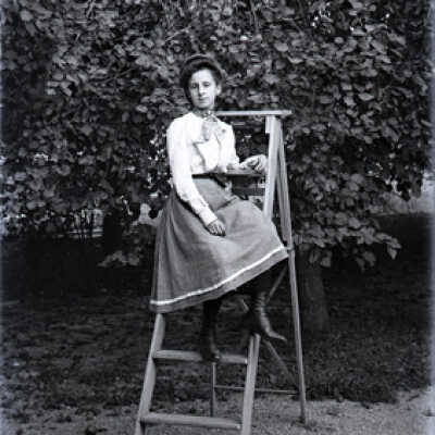Negative, glass plate