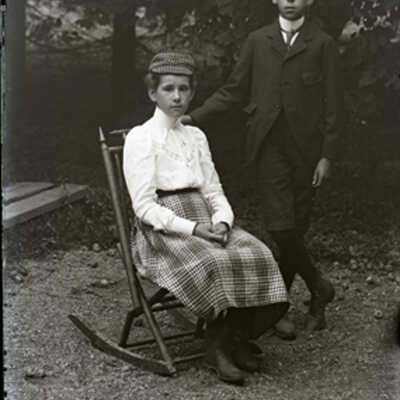 Negative, glass plate