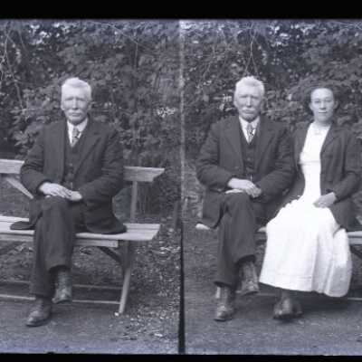 Negative, glass plate