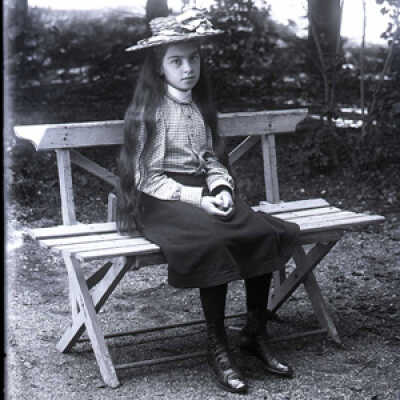 Negative, glass plate