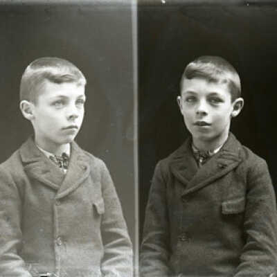 Negative, glass plate