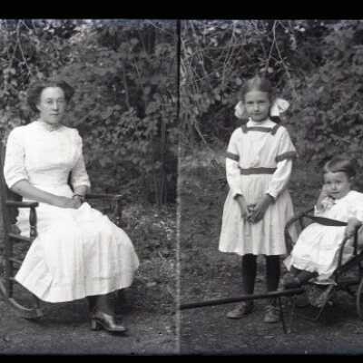 Negative, glass plate