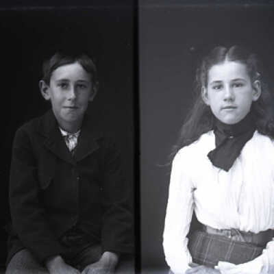 Negative, glass plate