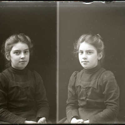 Negative, glass plate