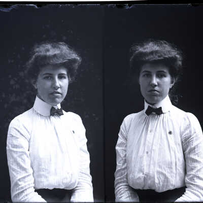 Negative, glass plate