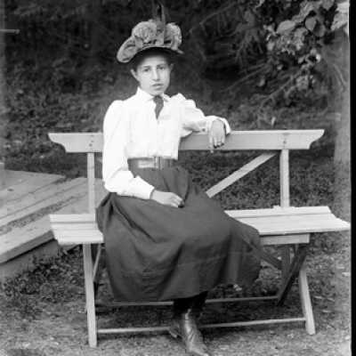 Negative, glass plate