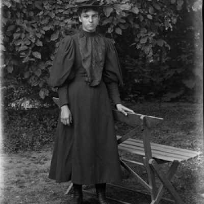 Negative, glass plate