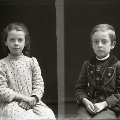 Negative, glass plate