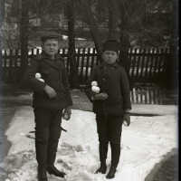 Negative, glass plate