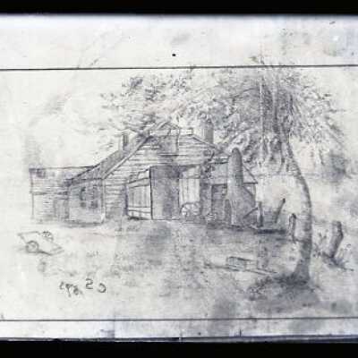 Negative, glass plate