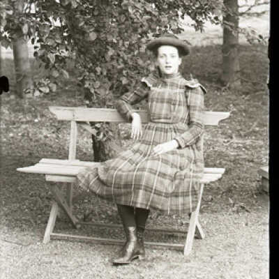 Negative, glass plate