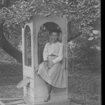 Negative, glass plate