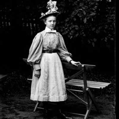 Negative, glass plate