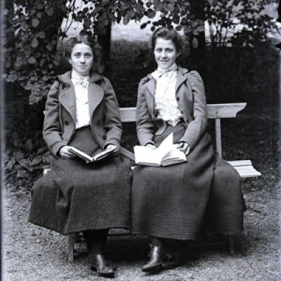 Negative, glass plate