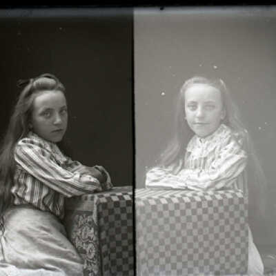 Negative, glass plate