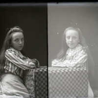 Negative, glass plate
