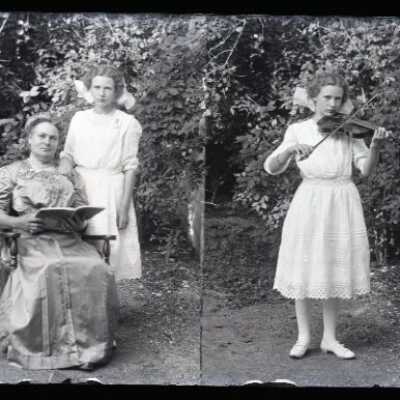 Negative, glass plate