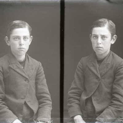 Negative, glass plate