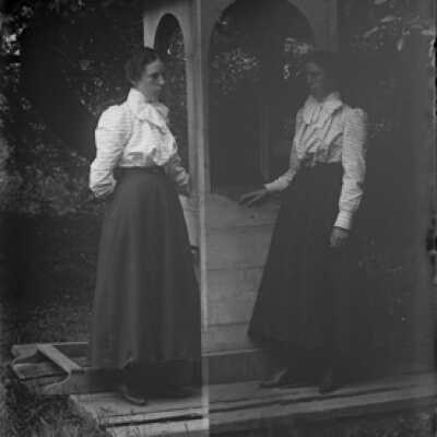Negative, glass plate