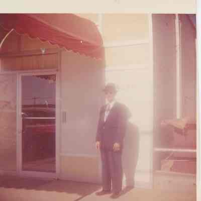 Wah Chun in front of The Chinese Cottage