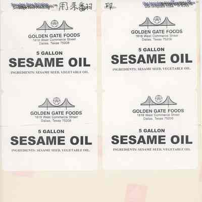 Sesame Oil Labels