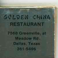 Golden China - Matchbook