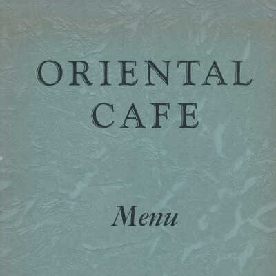 Oriental Cafe Menu