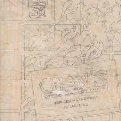 Chan's Chinese Cottage - Menu Sketches