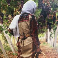 Woman in Beit Dajan Dress (1980s)