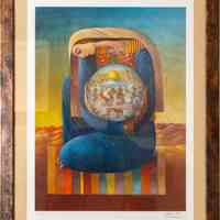 "Woman carrying Jerusalem" Sliman Mansour (1979)