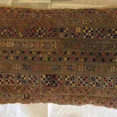 Embroidered Pillow (early 20th Century)