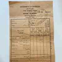 Government of Palestine Revenue Tax Receipts (1929)