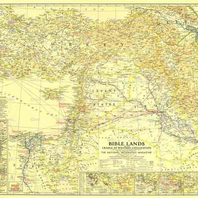"Bible Lands" National Geographic Map (1938)