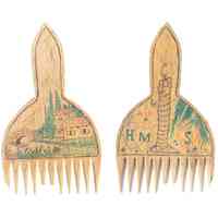 Wooden Comb of Imprisoned Palestinian in Ansar Prison, Handmade (1982-1984)