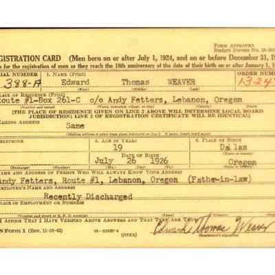 Edward Thomas Weaver