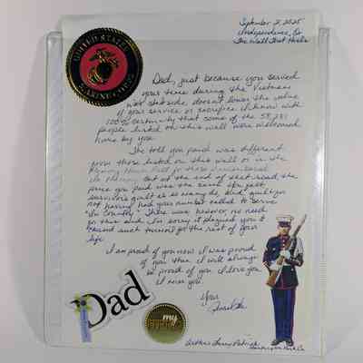 Handwritten Letter to a Father – The Wall That Heals, Independence, Oregon